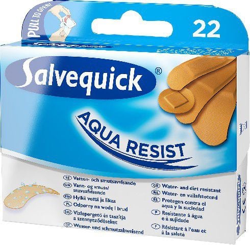 Plasturi Aquaresist Salvequick, 22 buc, 4 dimensiuni