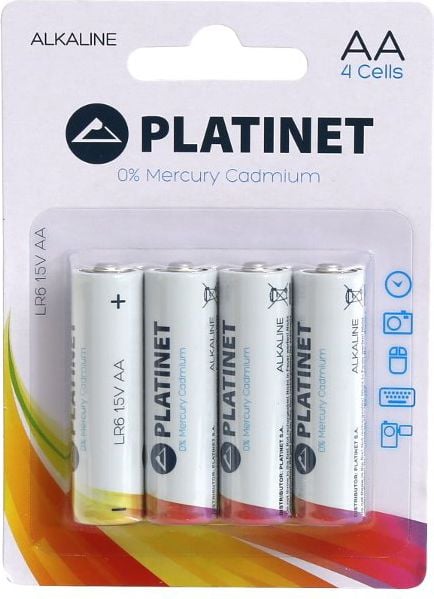 Baterii Platinet Alkaline PRO LR6/AA BLISTER*4 [42464] (pret/set) - PMBLR64B