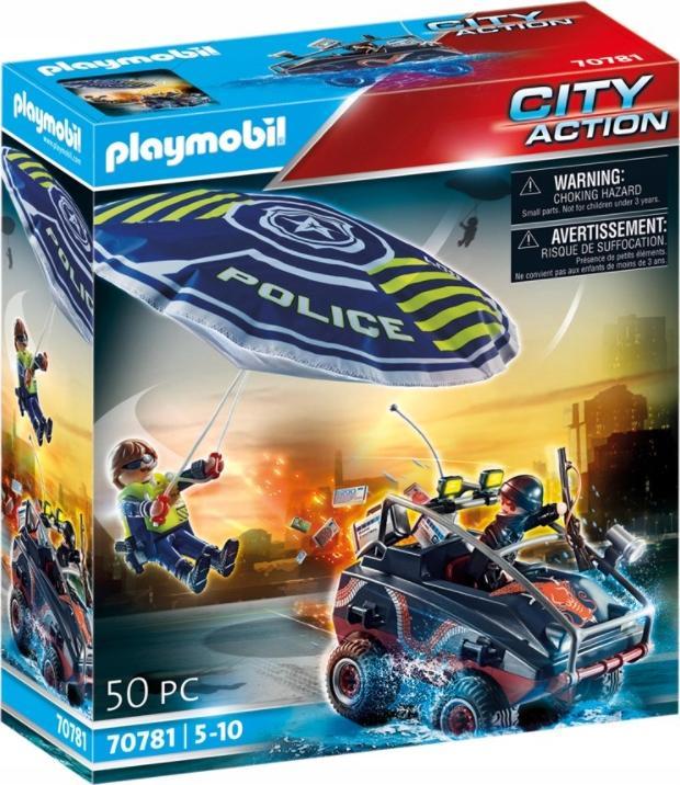 Playmobil City Action - Police, Parasuta politiei si hot cu ATV