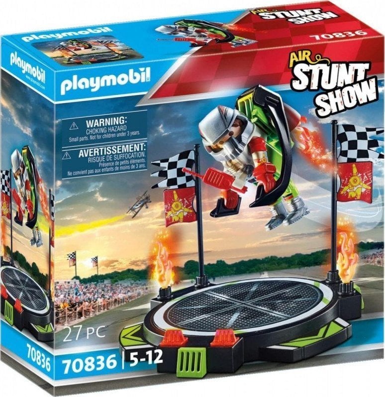 Set de joaca Playmobil Stunt Show - Cascador Cu Jetpack, 27 piese