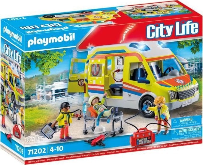 Playmobil Playmobil Ambulanță cu lumină și sunet 71202