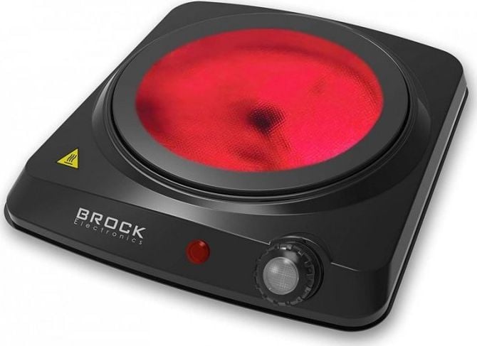 Plita electrica cu infrarosu Brock Electronics HPI 3001 BK, 1200 W
