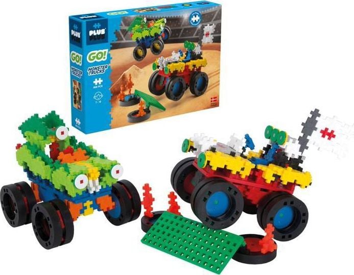 PlusPlus Plus-Plus GO!, Mini Mix 600 buc. Monster Trucks