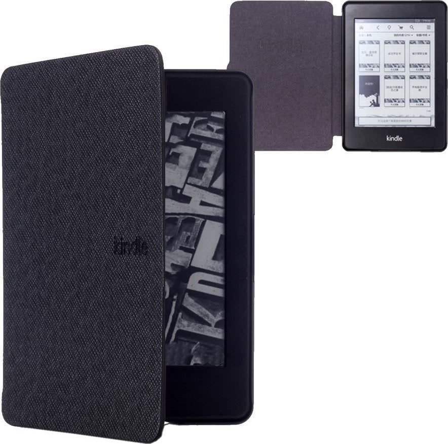 Accesorii eBook Reader - Husă Strado Slim pentru Kindle Paperwhite 4 2018 (negru)