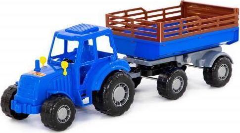 Polesie Polesie 84781 `Majster` tractor albastru cu remorca nr.2 in plasa