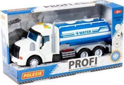 Polesie Polesie 89793 Mașină „Profi” - cisternă de apă inerțială albastră cu lumină și sunet într-o cutie