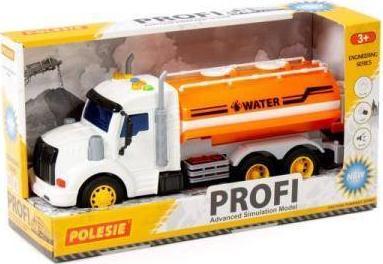 Polesie Polesie 89809 Mașină `Profi` - cisternă de apă inerțială portocalie cu lumină și sunet, în cutie