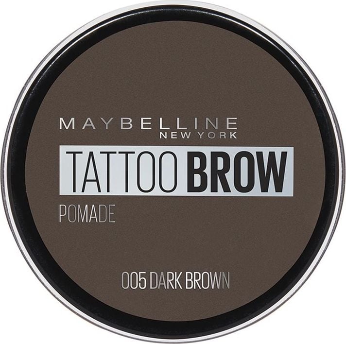 Pomada pentru sprancene Maybelline New York Tattoo Brow 05 Dark Brown, 4ml