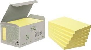 Post-it 3M Eco-friendly Post-it_ Note PEFC reciclat, galben, 76x76mm, 6 tampoane de 100,