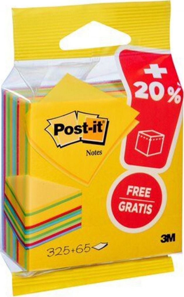 Cub adeziv Post-it POST-IT (2014-UCP), 76x76mm, carduri 1x325, mix de culori