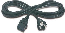 Power Cord, C19 to CEE/7 Schuko, 2.5m