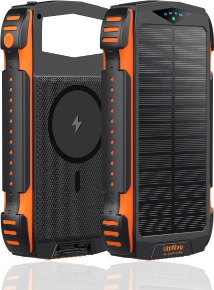 Powerbank 4smarts 4smarts Solar Powerbank TitanPack UltiMag 20000mAh, schwarz