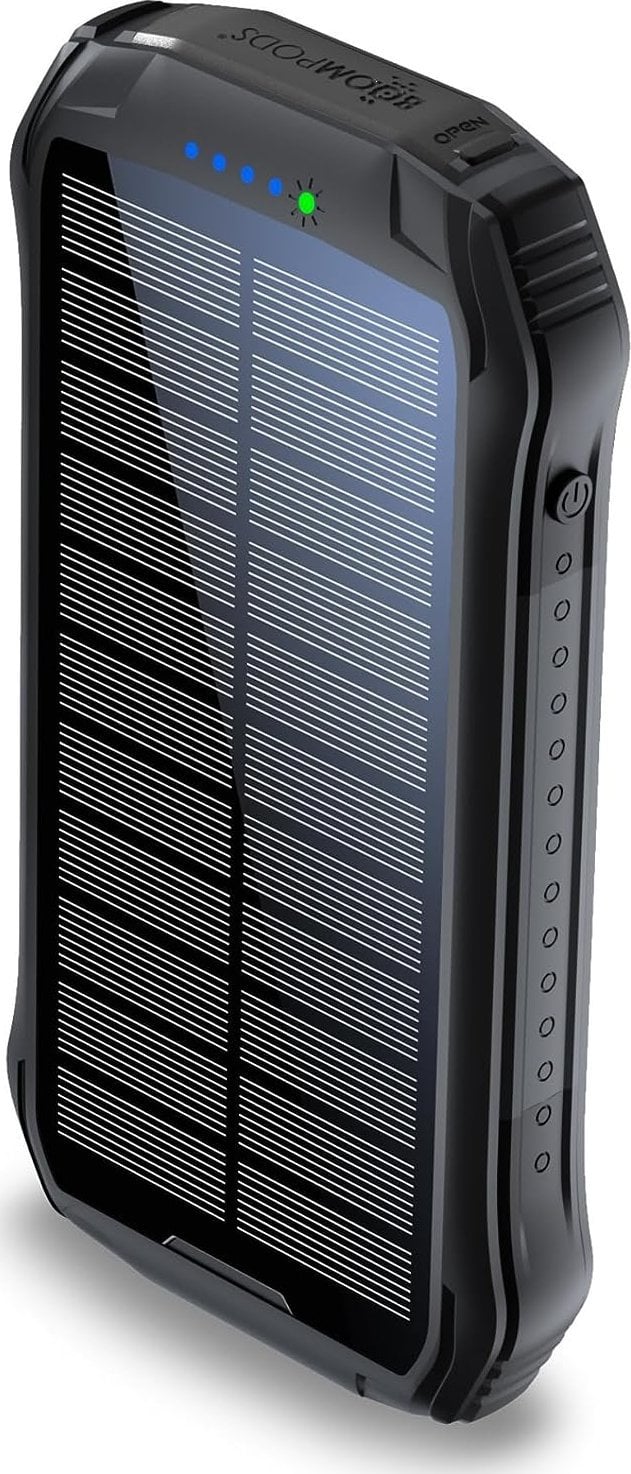 Powerbank Boompods Boompods Neutron Solar Powerbank 10.000mAh black