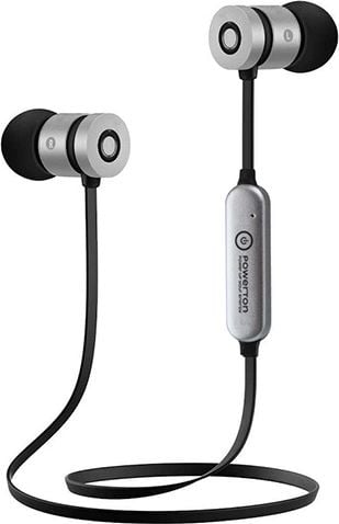 Powertone casti Bluetooth W2, s magnetickým uchycením, microfon, controlul volumului, negru si argintiu, Bluetooth sport