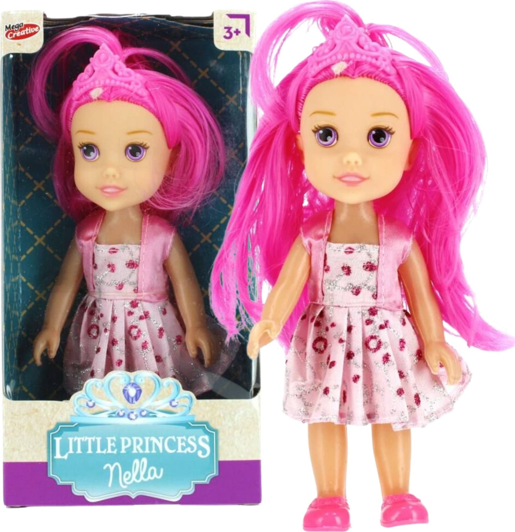 PĂPUȘĂ Mega Creative 15CM MC NELLA PRINCESS MIX6 12/144/288