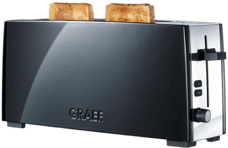 Prajitoare - Prajitor de paine Graef, TO92, pentru baghete si felii de paine, cu atasament pentru chifle inclus, grad de rumenire ajustabil, functie dezghetare, negru