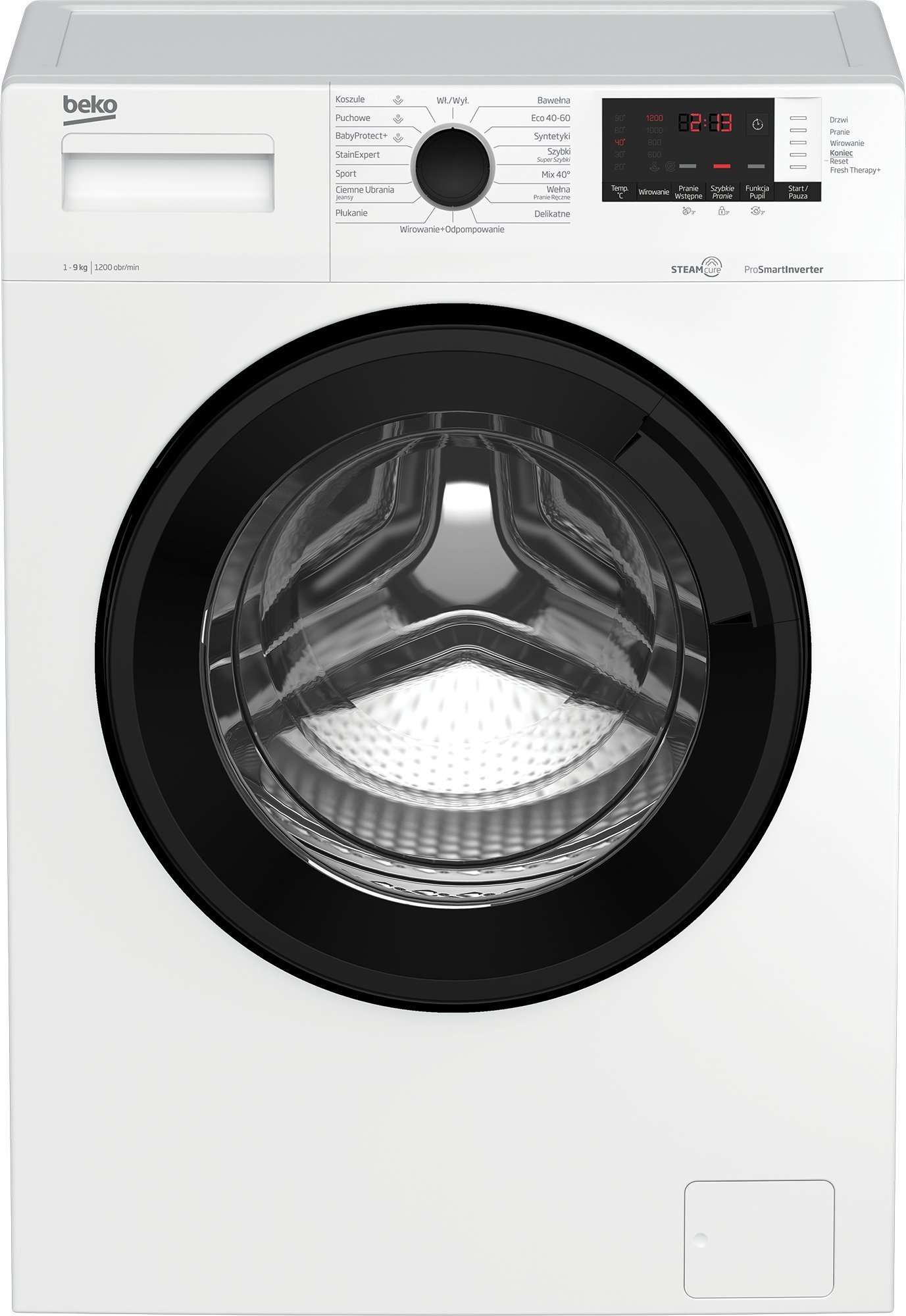 Masini de spalat rufe - Mașină de spălat rufe Beko WUV9612WPBSE,
alb,
9 kg,
Cu functie de abur