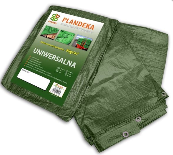 Prelata Bradas PL904/5, 4 x 5m, 90g/m2, Verde