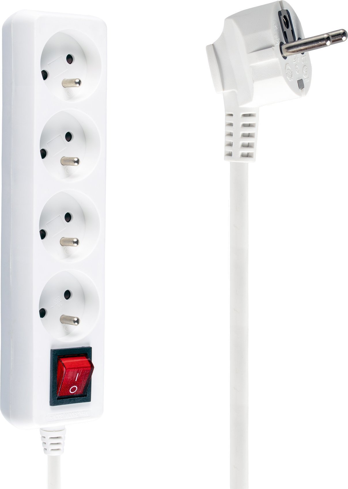 PDU - Prelungitor electric cu cablu cu protectie supraincalzire si intrerupator , Libox , LB0083/5 ,4 prize , 5 m , alb
