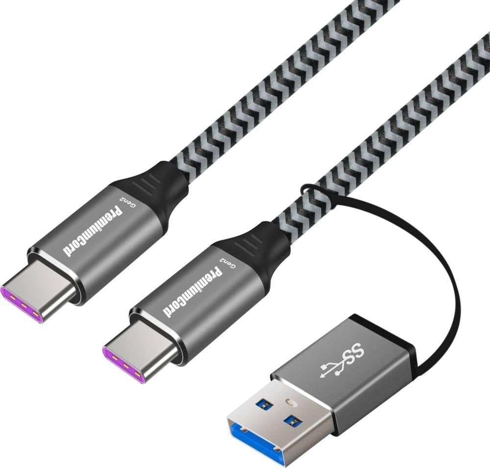 PremiumCord USB-A + USB-C - cablu USB-C 2 m negru-gri (ku31cq2)
