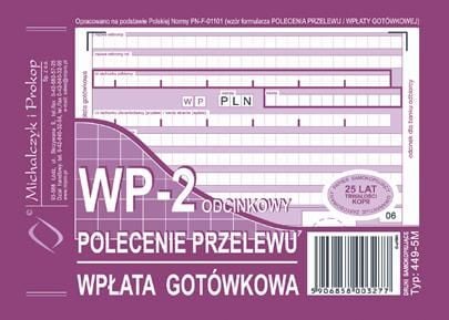 Print comanda de transfer de plata in numerar A6, 1 + 1 copie, M & P (38K006A)