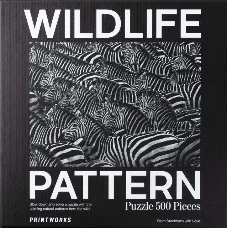 Printworks Puzzle 500 Wildlife Pattern Zebra