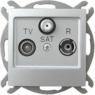 Priza de antenă Impression SMATV argint final (YS-AAP / m / 18)