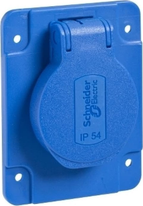 Priză Schneider Electric PK, albastră, 2p+PE, 10/16A, 250 V, franceză, IP54, întinsă PKN61B