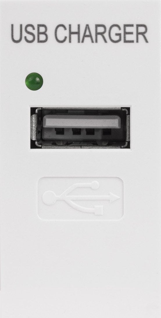 Priză USB Maclean cu încărcător Maclean MCE727W single, 1A, alb