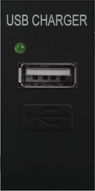 Priza USB Maclean cu încărcător se potrivește cu ramele din sticlă neagră MCE727B