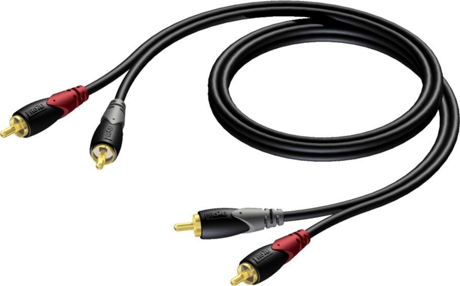 Procab RCA (Cinch) x2 - cablu RCA (Cinch) x2 1m negru (CLA800/1)