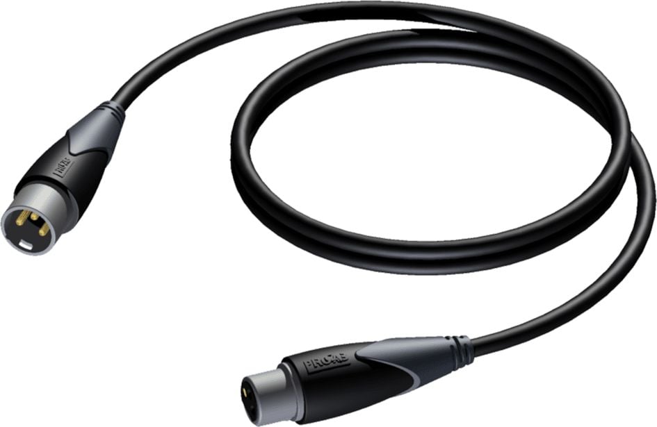 Procab XLR - cablu XLR 0,5 m negru (CLA901/0,5)