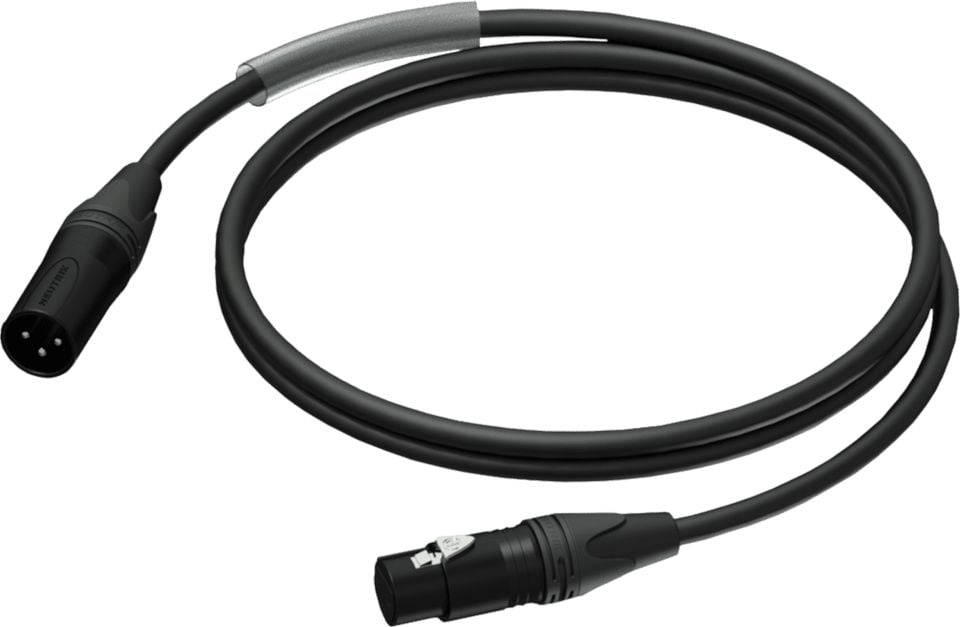 Procab XLR - cablu XLR 0,5 m negru (PRA901/0,5)