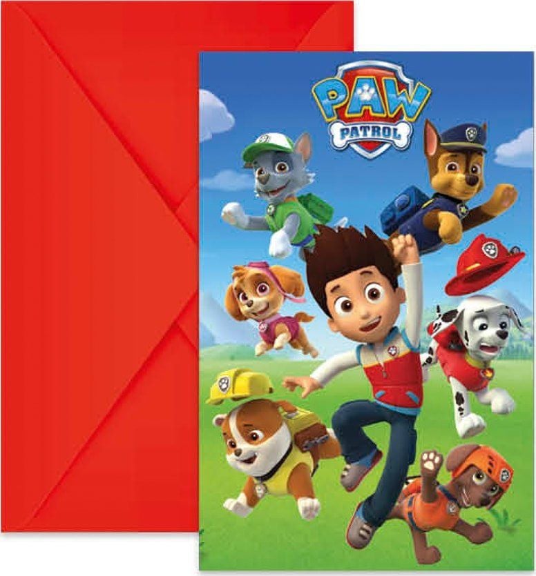 Invitatii pentru ziua de nastere Procos2 Paw Patrol - 6 buc universale