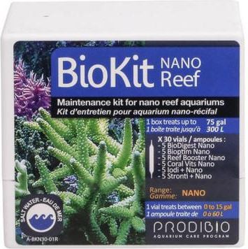 Conditionare acvarii marine mici BioKit Nano Reef 30 fiole, 220793, Prodibio