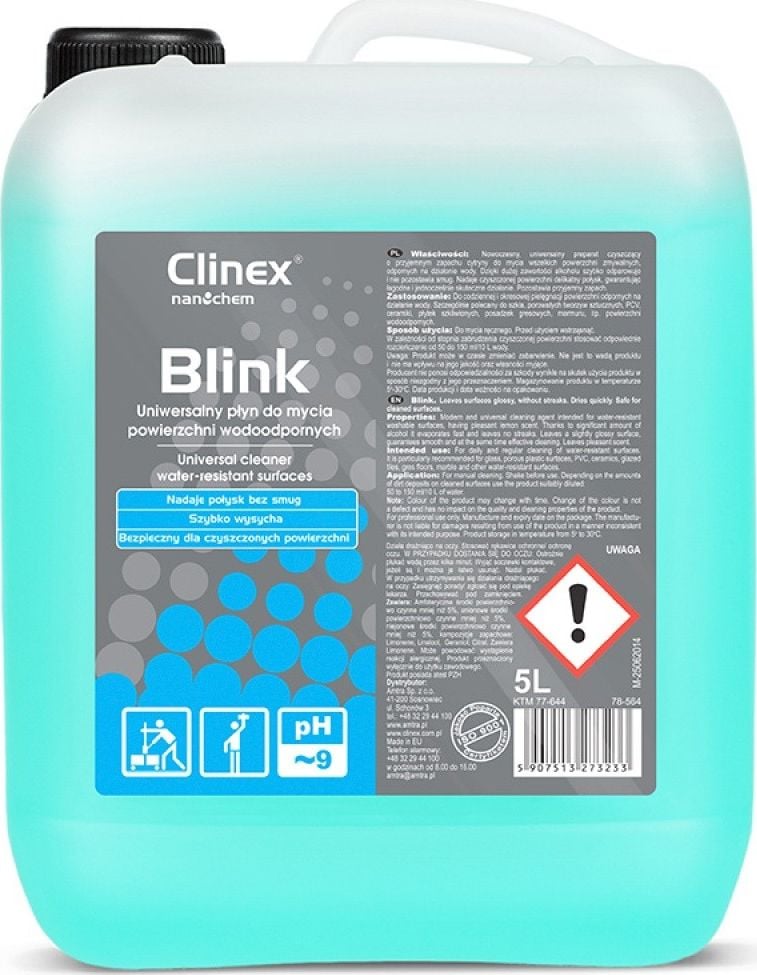 Produs pentru curatarea pardoselilor din marmura ,Clinex Blink, 5l