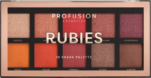 ProFusion Profusion Rubies Eyeshadow Palette o paletă de 10 farduri de pleoape