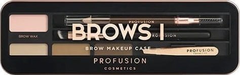 PROFUSION_SET Brows 1 Makeup Case Display cienie do brwi + kredka do brwi + pędzelek + pęseta