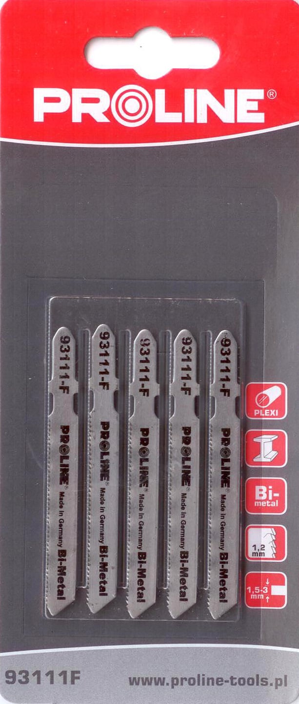 Set 5 panze pendular Cr-V Proline, 1.2 x 50/75 mm, 21 TPI, pridere tip B