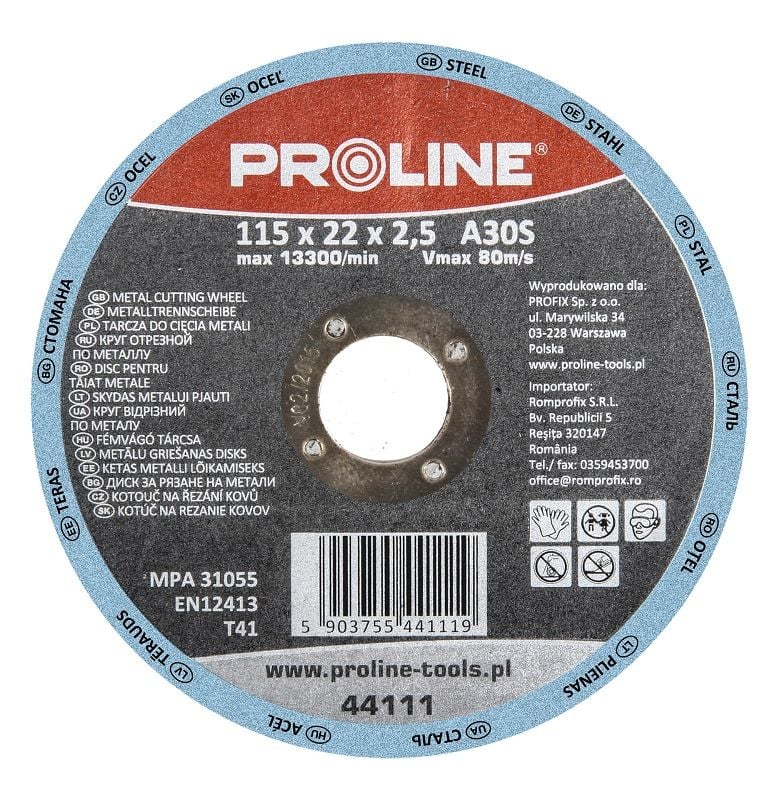 Șlefuit metale disc convexe T27 115x6mm A24R - 44411