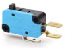 Un microîntrerupător de contact de comutare 1NO + 1NC împingător realizat din material plastic - T0-MK1PUP1
