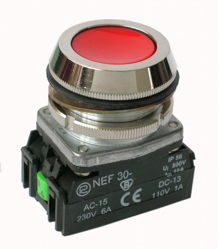 Siguranta Butonul NEF30 30mm roșu - W0-NEF30-K XY C