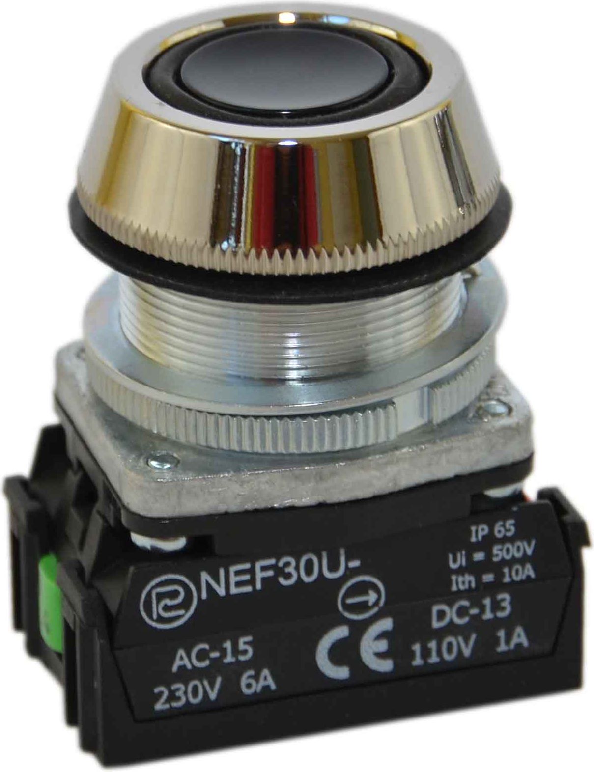 Butonul de control 30mm negru arc-1Z 1R (W0-NEF30 XY S-UK)