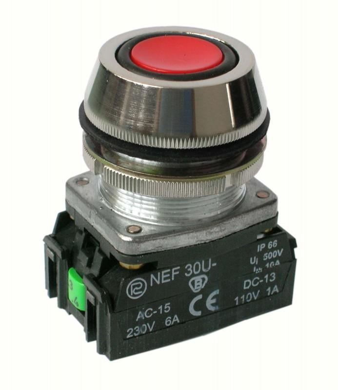 Butonul de control 30mm roșu 1Z 0P spring-1R - W0-NEF30 XY-UK C