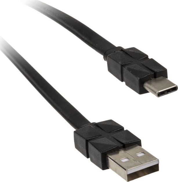 Proslim Akasa Cablu USB 2.0 zu Tip C Tip A - 30cm, negru