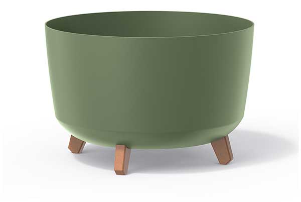 Ghiveci Prosperplast GRACIA STANDARD diametru 40cm - verde pământ