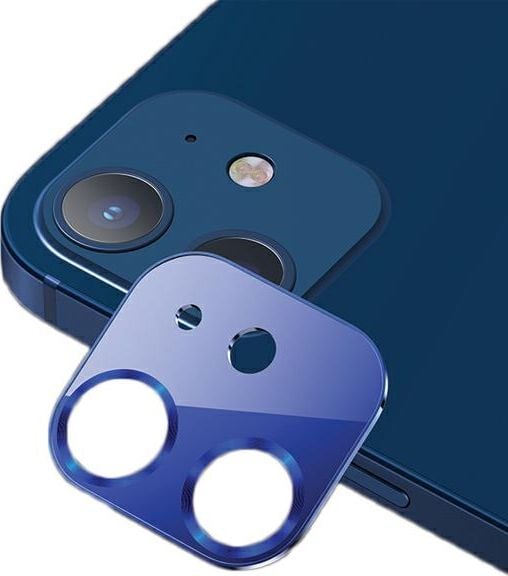 Protectie Camera Usams Metal Si Sticla Securizata Pentru iPhone 12 - Albastru