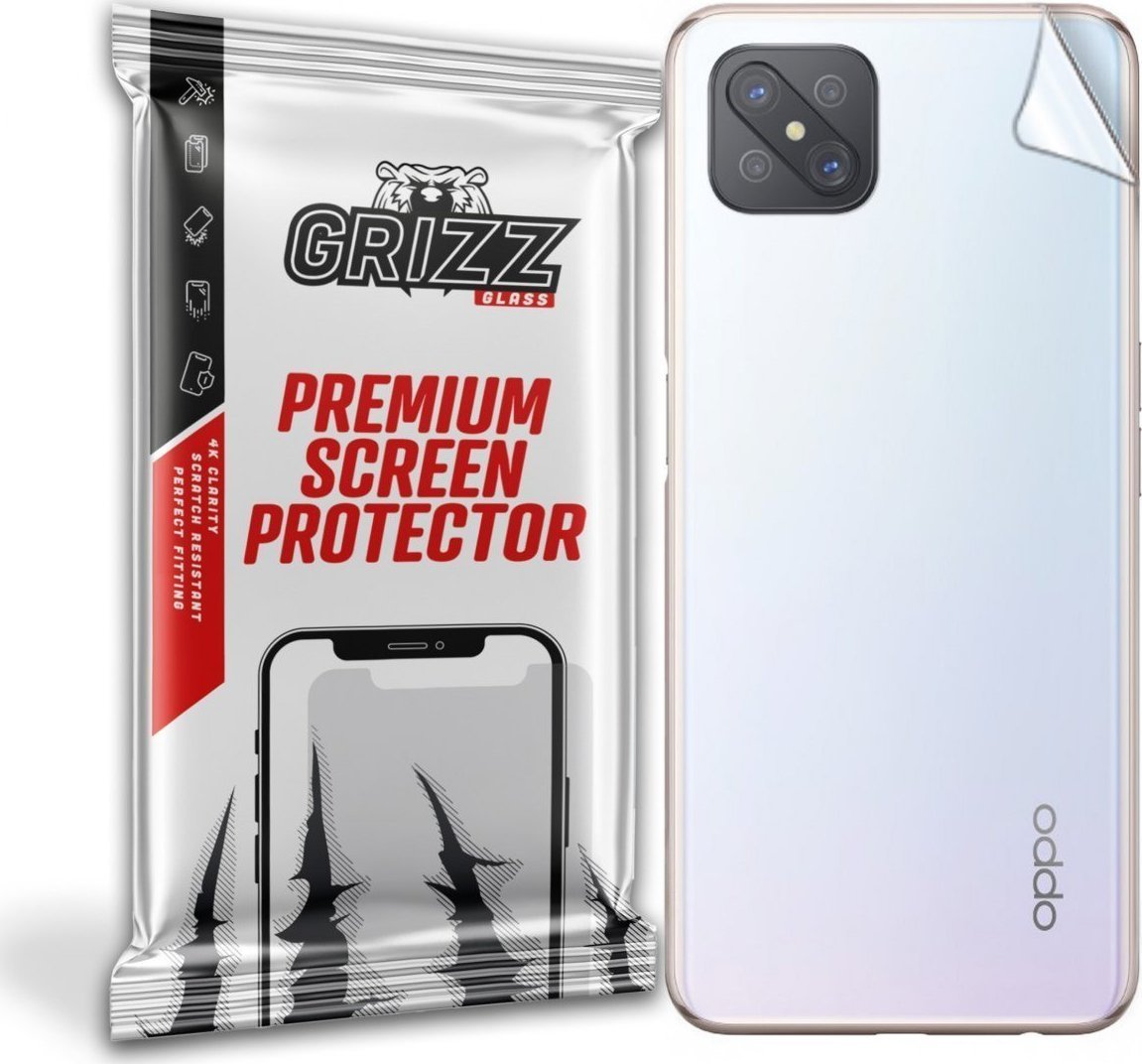Protectie spate, GrizzGlass SatinSkin folie spate pentru Oppo Reno 4Z 5G, Transparent