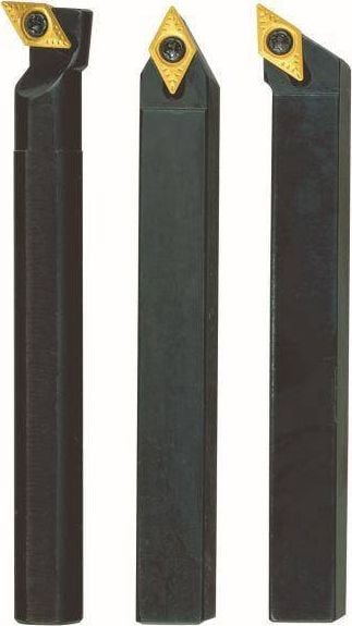 Set de trei cutite cu placute din tungsten, pentru sistemele de strunjire, Proxxon 24555
