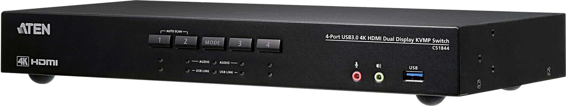 Switch-uri KVM - Comutator Atena *Switch KVMP cu 4 porturi USB3.0 4K HDMI Dual Display